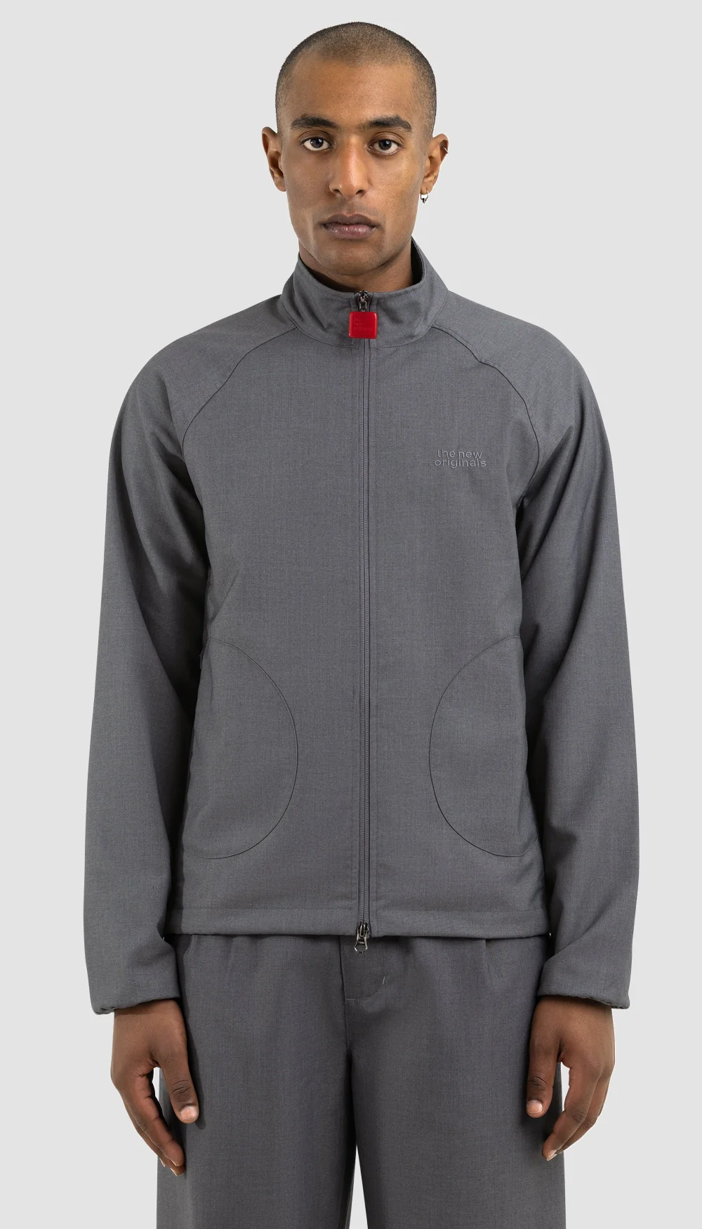 Emblem Tech Jacket Black | Light Grey melange - Image 3