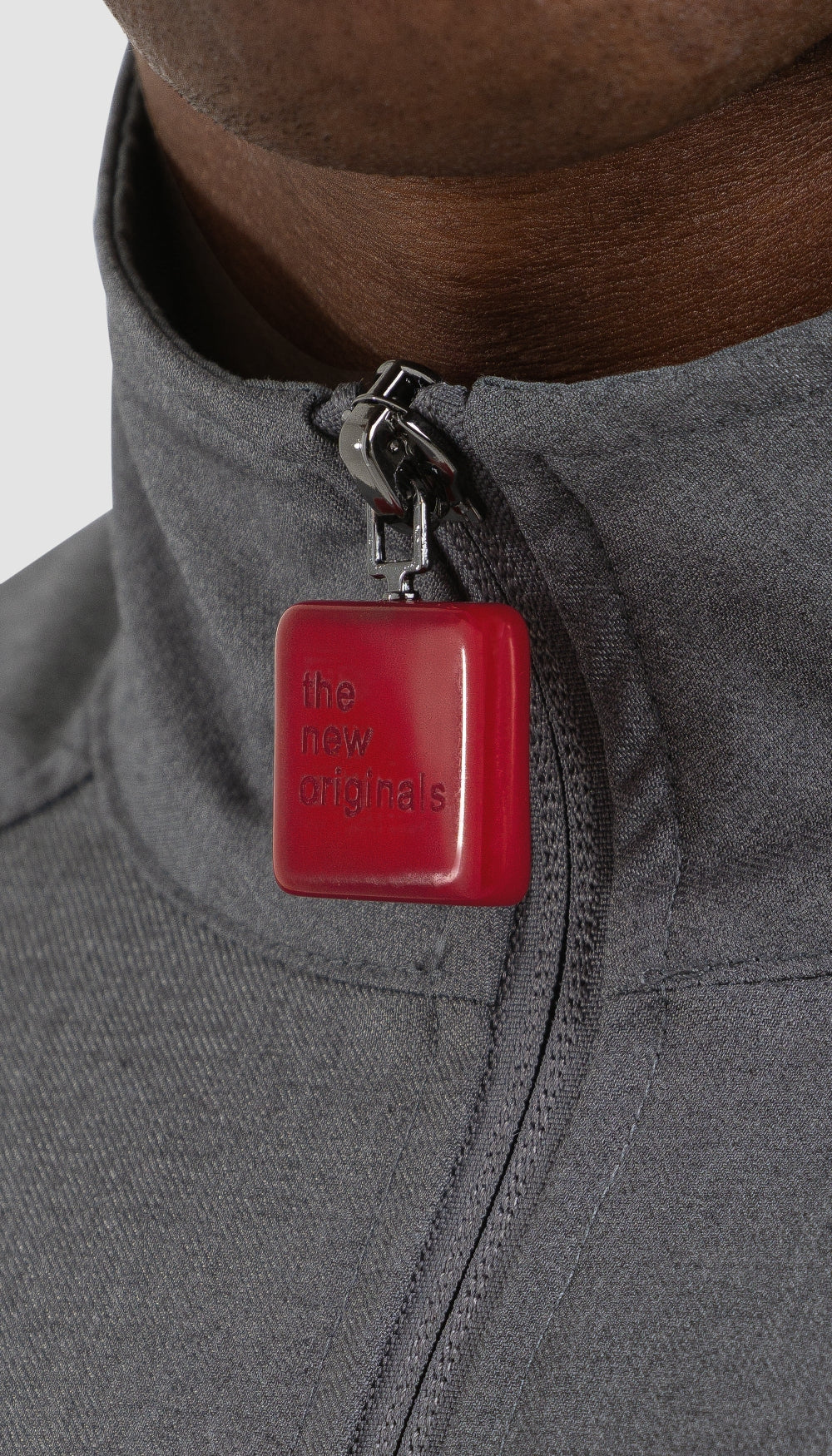 Emblem Tech Jacket Black | Light Grey melange - Image 5